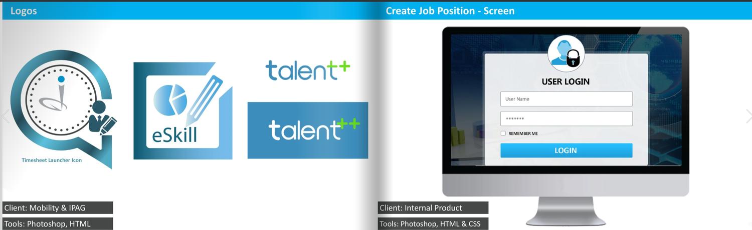 Product Logos and Login Screen UI